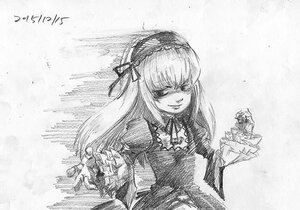 Rating: Safe Score: 0 Tags: 1girl auto_tagged dress flower frills greyscale hairband image long_hair long_sleeves looking_at_viewer monochrome rose smile solo suigintou traditional_media wings User: admin