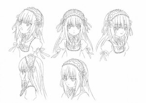 Rating: Safe Score: 0 Tags: 1girl blush closed_mouth eyebrows_visible_through_hair frills greyscale hair_ribbon image lineart long_hair looking_at_viewer monochrome ribbon simple_background solo suigintou white_background User: admin