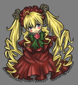 Rating: Safe Score: 0 Tags: 1girl black_background blonde_hair blue_eyes blush bow bowtie dress drill_hair flower full_body green_bow image long_hair long_sleeves looking_at_viewer red_dress rose shinku solo twin_drills twintails User: admin