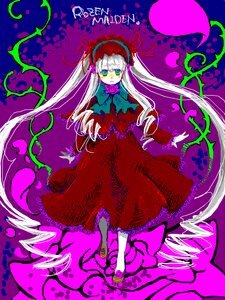 Rating: Safe Score: 0 Tags: 1girl bow capelet dress flower frills full_body hairband image long_hair long_sleeves looking_at_viewer red_dress rose shinku solo standing very_long_hair wings User: admin