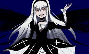 Rating: Safe Score: 0 Tags: 1girl :d black_dress black_wings blue_background choker dress eyebrows_visible_through_hair hairband image juliet_sleeves long_hair long_sleeves looking_at_viewer open_mouth puffy_sleeves simple_background smile solo suigintou very_long_hair wings User: admin