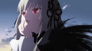 Rating: Safe Score: 3 Tags: 1girl bangs black_ribbon cloud dress frills hairband hand_to_own_mouth image long_hair long_sleeves looking_at_viewer outdoors red_eyes ribbon sky solo suigintou User: admin