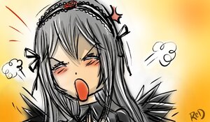 Rating: Safe Score: 0 Tags: 1girl black_wings blush closed_eyes hairband image lolita_hairband long_hair open_mouth rose silver_hair solo suigintou User: admin