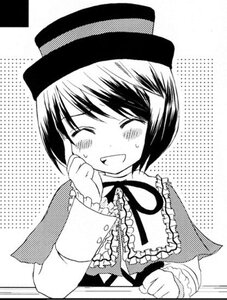 Rating: Safe Score: 0 Tags: 1girl :d ^_^ blush capelet closed_eyes frills greyscale halftone halftone_background hat image long_sleeves monochrome open_mouth polka_dot polka_dot_background short_hair smile solo souseiseki sweatdrop User: admin