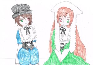 Rating: Safe Score: 0 Tags: blue_dress dress frills green_dress green_eyes hat head_scarf heterochromia image long_sleeves looking_at_viewer multiple_girls pair red_eyes short_hair siblings simple_background sisters souseiseki suiseiseki twins User: admin