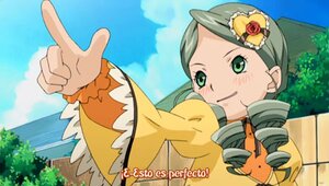 Rating: Safe Score: 0 Tags: 1girl blush cloud day drill_hair frills green_eyes green_hair hair_ornament image index_finger_raised kanaria long_sleeves outdoors pointing ringlets rose sky smile solo twin_drills User: admin