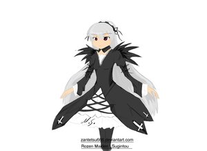 Rating: Safe Score: 0 Tags: 1girl auto_tagged black_dress black_wings dress frills hairband image juliet_sleeves long_sleeves looking_at_viewer ribbon silver_hair simple_background solo suigintou text_focus white_background wings User: admin