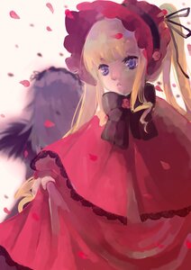 Rating: Safe Score: 0 Tags: 1girl blonde_hair blue_eyes bonnet bow capelet dress flower image long_hair looking_at_viewer pair petals red_dress red_rose rose rose_petals shinku solo suigintou twintails User: admin