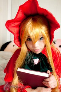 Rating: Safe Score: 0 Tags: 1girl bangs blonde_hair blue_eyes blurry book bow chromatic_aberration depth_of_field hair_bow holding holding_book lips long_hair looking_at_viewer nose open_book shinku solo upper_body User: admin