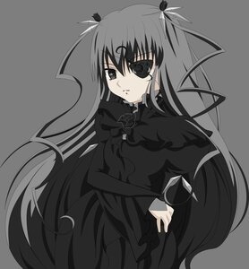 Rating: Safe Score: 0 Tags: 1girl barasuishou black_eyes dress hair_ribbon image long_hair long_sleeves looking_at_viewer monochrome ribbon simple_background solo striped two_side_up very_long_hair white_background User: admin