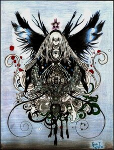Rating: Safe Score: 0 Tags: 1girl akemi_homura black_wings dress feathers flower image long_hair solo suigintou wings User: admin