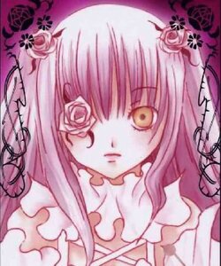 Rating: Safe Score: 0 Tags: 1girl bangs flower frills hair_flower hair_ornament image kirakishou long_hair pink_flower pink_rose rose solo thorns white_flower yellow_eyes User: admin