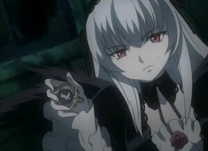 Rating: Safe Score: 0 Tags: 1girl closed_mouth dress expressionless frown image long_hair long_sleeves looking_at_viewer red_eyes solo suigintou upper_body User: admin