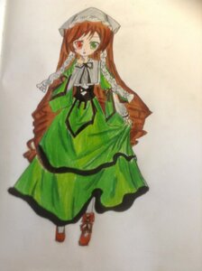 Rating: Safe Score: 0 Tags: 1girl auto_tagged brown_hair dress frills full_body green_dress green_eyes hat head_scarf heterochromia image long_hair long_sleeves looking_at_viewer red_eyes simple_background solo standing suiseiseki twintails very_long_hair User: admin