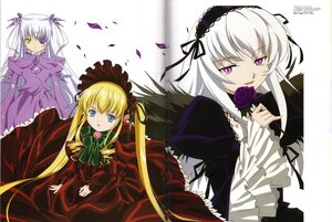 Rating: Safe Score: 0 Tags: 3girls blonde_hair blue_eyes bow dress drill_hair flower frills green_bow green_neckwear image long_hair long_sleeves looking_at_viewer multiple multiple_girls open_mouth red_dress rose shinku silver_hair suigintou tagme twintails wings yellow_eyes User: admin