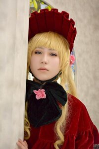 Rating: Safe Score: 0 Tags: 1girl bangs blonde_hair blue_eyes bonnet curtains flower hat lips long_hair looking_at_viewer shinku solo User: admin