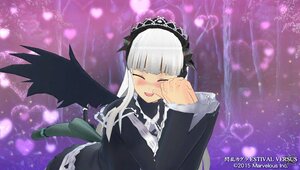 Rating: Safe Score: 0 Tags: 1girl bangs black_dress black_wings blunt_bangs blush closed_eyes dress frills hairband image long_hair long_sleeves open_mouth silver_hair smile solo suigintou wings User: admin