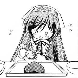 Rating: Safe Score: 0 Tags: 1girl :d blush dress flying_sweatdrops frills greyscale head_scarf image long_sleeves monochrome open_mouth ribbon solo suiseiseki table User: admin