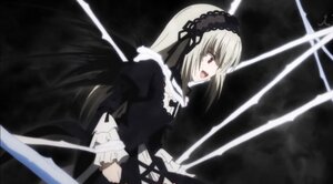 Rating: Safe Score: 0 Tags: 1girl bangs black_dress black_ribbon dress frills hairband image juliet_sleeves long_sleeves open_mouth profile puffy_sleeves red_eyes ribbon solo suigintou weapon wings User: admin