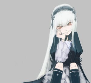 Rating: Safe Score: 0 Tags: 1girl bangs black_dress black_ribbon closed_mouth doll_joints dress frills grey_background hairband image joints juliet_sleeves long_hair long_sleeves looking_at_viewer ribbon simple_background solo suigintou wings User: admin