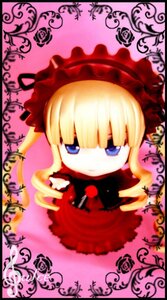 Rating: Safe Score: 0 Tags: 1girl auto_tagged blonde_hair blue_eyes bonnet bow chibi doll dress flower letterboxed long_hair looking_at_viewer red_dress rose shinku solo User: admin