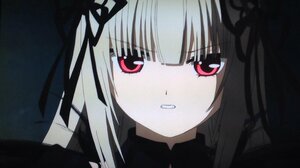 Rating: Safe Score: 3 Tags: 1girl bangs black_ribbon blunt_bangs eyebrows_visible_through_hair hair_ribbon image long_hair looking_at_viewer parted_lips red_eyes ribbon solo suigintou User: admin