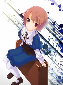 Rating: Safe Score: 0 Tags: 1girl blue_dress brown_footwear brown_hair capelet dress frills full_body heterochromia image long_sleeves looking_at_viewer neck_ribbon pantyhose red_eyes ribbon short_hair solo souseiseki white_legwear User: admin