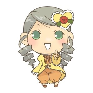 Rating: Safe Score: 0 Tags: 1girl blush chibi dress drill_hair food fruit full_body hat image kanaria long_sleeves open_mouth ribbon simple_background smile solo standing twin_drills white_background yellow_dress User: admin