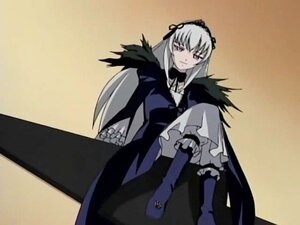 Rating: Safe Score: 0 Tags: 1girl boots dress frilled_sleeves frills full_body hairband image long_hair long_sleeves looking_at_viewer ribbon rose silver_hair simple_background sitting solo suigintou very_long_hair wings User: admin