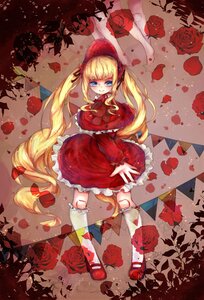 Rating: Safe Score: 0 Tags: 1girl auto_tagged blonde_hair blue_eyes bonnet bow dress drill_hair flower hat image long_hair looking_at_viewer petals pink_rose red_dress red_flower red_rose rose rose_petals shinku solo thorns twintails very_long_hair User: admin