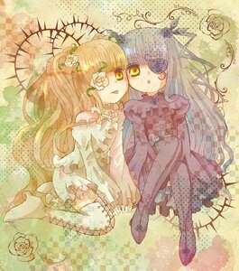 Rating: Safe Score: 0 Tags: 2girls barasuishou boots commentary_request cross-laced_footwear curly_hair dress eyepatch flower frills hair_flower hair_ornament high_heels image kirakishou lace-up_boots long_hair multiple_girls neen open_mouth pair photoshop_(medium) purple_dress rose rozen_maiden rozen_maiden_traumend shoes sitting thigh_boots thighhighs thorns tongue tongue_out two_side_up very_long_hair white_dress yellow_eyes User: admin