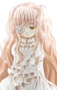 Rating: Safe Score: 0 Tags: 1girl bangs dress eyepatch flower frills image kirakishou long_hair long_sleeves pink_hair rose smile solo two_side_up veil very_long_hair wavy_hair white_dress white_flower white_rose yellow_eyes User: admin