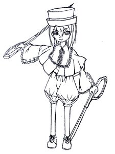 Rating: Safe Score: 0 Tags: 1girl capelet eyebrows_visible_through_hair frills full_body greyscale hair_between_eyes hat holding image long_sleeves looking_at_viewer monochrome nagae_iku shoes short_hair smile solo souseiseki standing User: admin