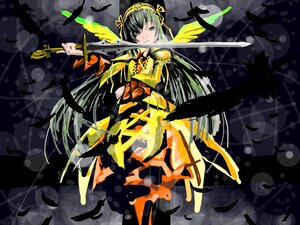 Rating: Safe Score: 0 Tags: 1girl feathers grey_eyes holding holding_weapon image kanaria long_hair solo weapon wings User: admin