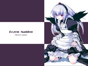 Rating: Safe Score: 0 Tags: 1girl argyle argyle_background black_wings checkered checkered_background checkered_floor dress frills hairband highres image juliet_sleeves long_hair long_sleeves looking_at_viewer pale_skin photoshop_(medium) pink_eyes rozen_maiden shinshin silver_hair solo suigintou tile_floor tiles wings User: admin