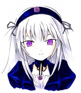 Rating: Safe Score: 0 Tags: 1girl artist_request auto_tagged colored_skin dress flower hairband image long_hair looking_at_viewer lowres puffy_sleeves purple_eyes purple_flower purple_rose ribbon rose rozen_maiden silver_hair simple_background solo suigintou upper_body white_background white_hair white_skin User: admin