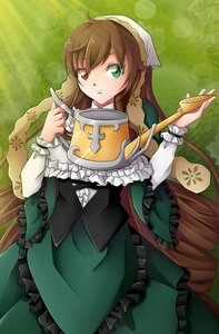 Rating: Safe Score: 0 Tags: 1girl auto_tagged brown_hair dress drill_hair frills green_background green_dress green_eyes head_scarf heterochromia holding image long_hair long_sleeves looking_at_viewer pantyhose red_eyes solo suiseiseki very_long_hair watering_can User: admin