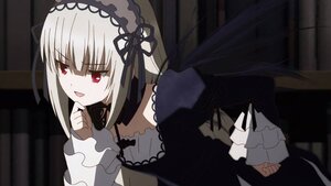 Rating: Safe Score: 0 Tags: 1girl :d bangs bare_shoulders black_dress dress eyebrows_visible_through_hair frills gothic_lolita hairband image lolita_fashion long_hair long_sleeves looking_at_viewer open_mouth red_eyes silver_hair smile solo suigintou very_long_hair User: admin