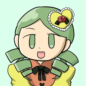 Rating: Safe Score: 0 Tags: 1girl :d crown drill_hair green_eyes green_hair hat image kanaria looking_at_viewer open_mouth ribbon simple_background smile solo swept_bangs top_hat upper_body User: admin