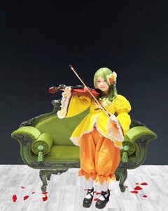 Rating: Safe Score: 0 Tags: 1girl black_footwear flower green_hair hair_flower hair_ornament instrument kanaria music playing_instrument shoes sitting solo violin User: admin