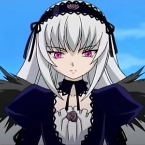 Rating: Safe Score: 0 Tags: 1girl black_dress black_wings blurry closed_mouth day detached_collar dress flower frills hairband image lolita_hairband long_hair long_sleeves looking_at_viewer pink_eyes rose silver_hair sky solo suigintou upper_body wings User: admin