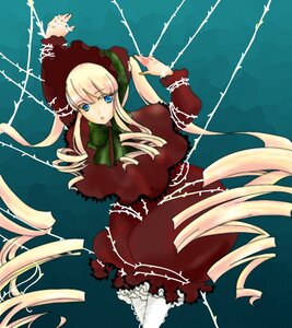 Rating: Safe Score: 0 Tags: 1girl blonde_hair blue_eyes bonnet bow bowtie dress drill_hair image long_hair long_sleeves looking_at_viewer shinku solo twin_drills twintails very_long_hair User: admin