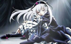 Rating: Safe Score: 0 Tags: 1girl black_ribbon dress flower frilled_sleeves frills hairband image lolita_hairband long_hair long_sleeves looking_at_viewer pink_eyes ribbon rose silver_hair solo suigintou wings User: admin