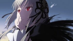 Rating: Safe Score: 3 Tags: 1girl bangs black_dress black_ribbon closed_mouth cloud day dress frills hairband image long_hair long_sleeves outdoors red_eyes ribbon sky smile solo suigintou User: admin