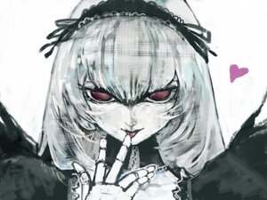 Rating: Safe Score: 0 Tags: 1girl :p frills gothic_lolita hairband heart image lolita_fashion looking_at_viewer red_eyes solo suigintou tongue tongue_out wings User: admin