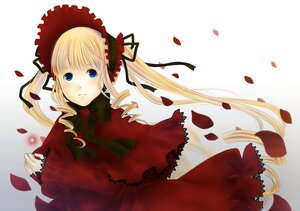 Rating: Safe Score: 0 Tags: 1girl blonde_hair blue_eyes blush bonnet bow bowtie dress drill_hair flower image long_hair long_sleeves looking_at_viewer petals red_dress ribbon rose rose_petals shinku solo twintails User: admin