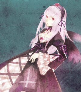 Rating: Safe Score: 0 Tags: 1girl black_ribbon closed_mouth detached_collar dress expressionless flower frills hairband image long_hair long_sleeves looking_at_viewer red_eyes ribbon rose solo suigintou very_long_hair User: admin