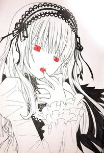 Rating: Safe Score: 0 Tags: 1girl auto_tagged bangs black_wings dress eyebrows_visible_through_hair frills hair_between_eyes hairband image long_hair long_sleeves looking_at_viewer red_eyes ribbon simple_background solo suigintou tongue tongue_out traditional_media upper_body wings User: admin