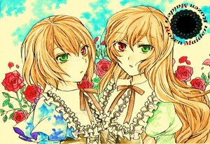 Rating: Safe Score: 0 Tags: 2girls blonde_hair blue_rose flower green_eyes heterochromia image long_hair multiple_girls pair petals pink_flower pink_rose purple_rose red_eyes red_flower red_rose rose rose_petals short_hair siblings souseiseki suiseiseki thorns traditional_media white_rose yellow_flower yellow_rose User: admin