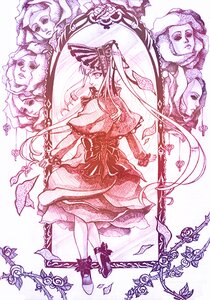 Rating: Safe Score: 0 Tags: 1girl auto_tagged boots bow dress frills image long_hair rose shinku solo User: admin